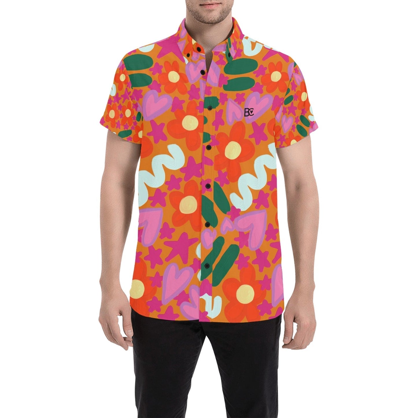 Spring 1 Men Short Sleeve Shirt
