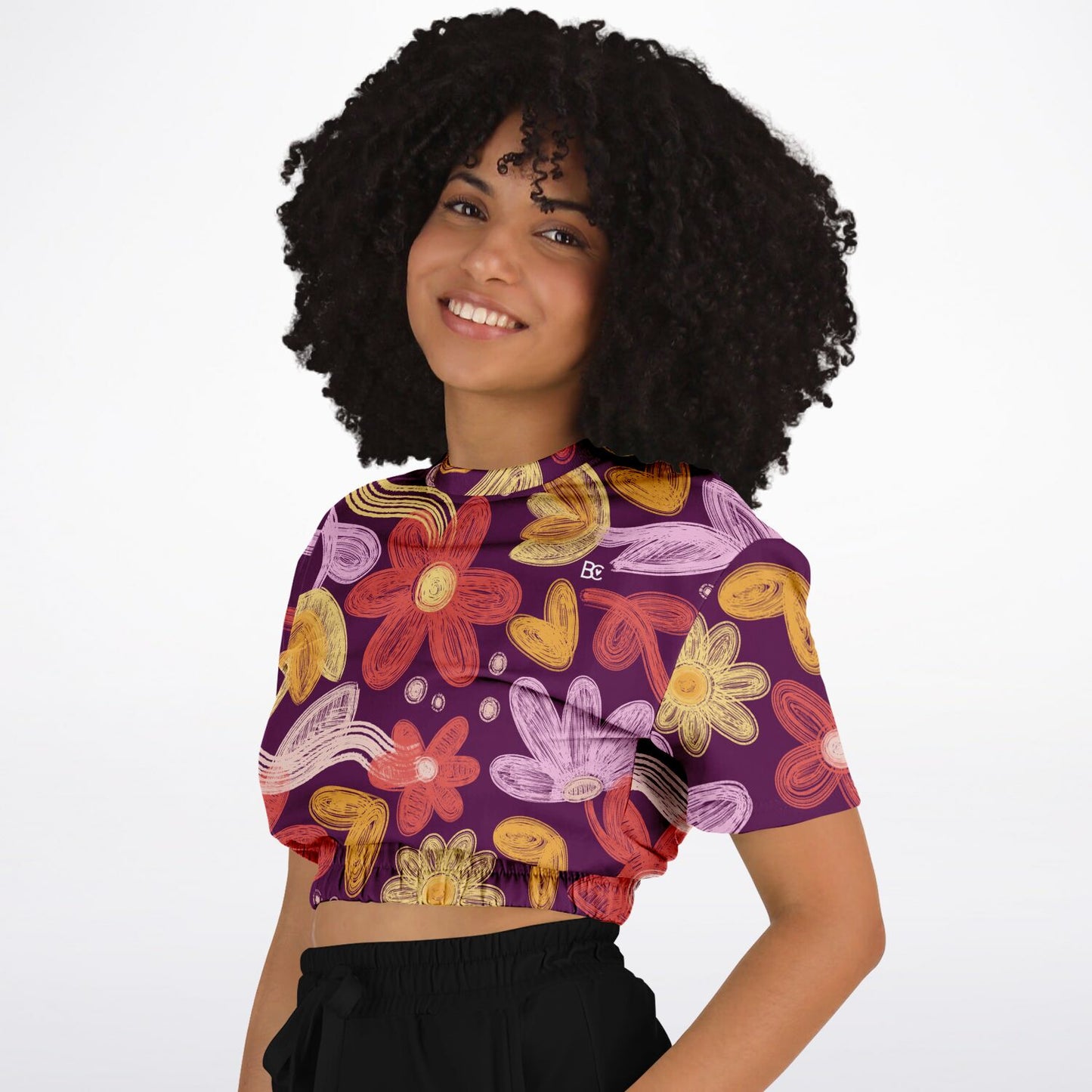Summer 3 Cropped Short Sleeve Sweatshirt