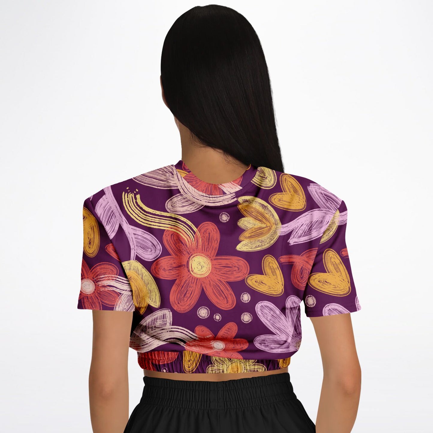 Summer 3 Cropped Short Sleeve Sweatshirt