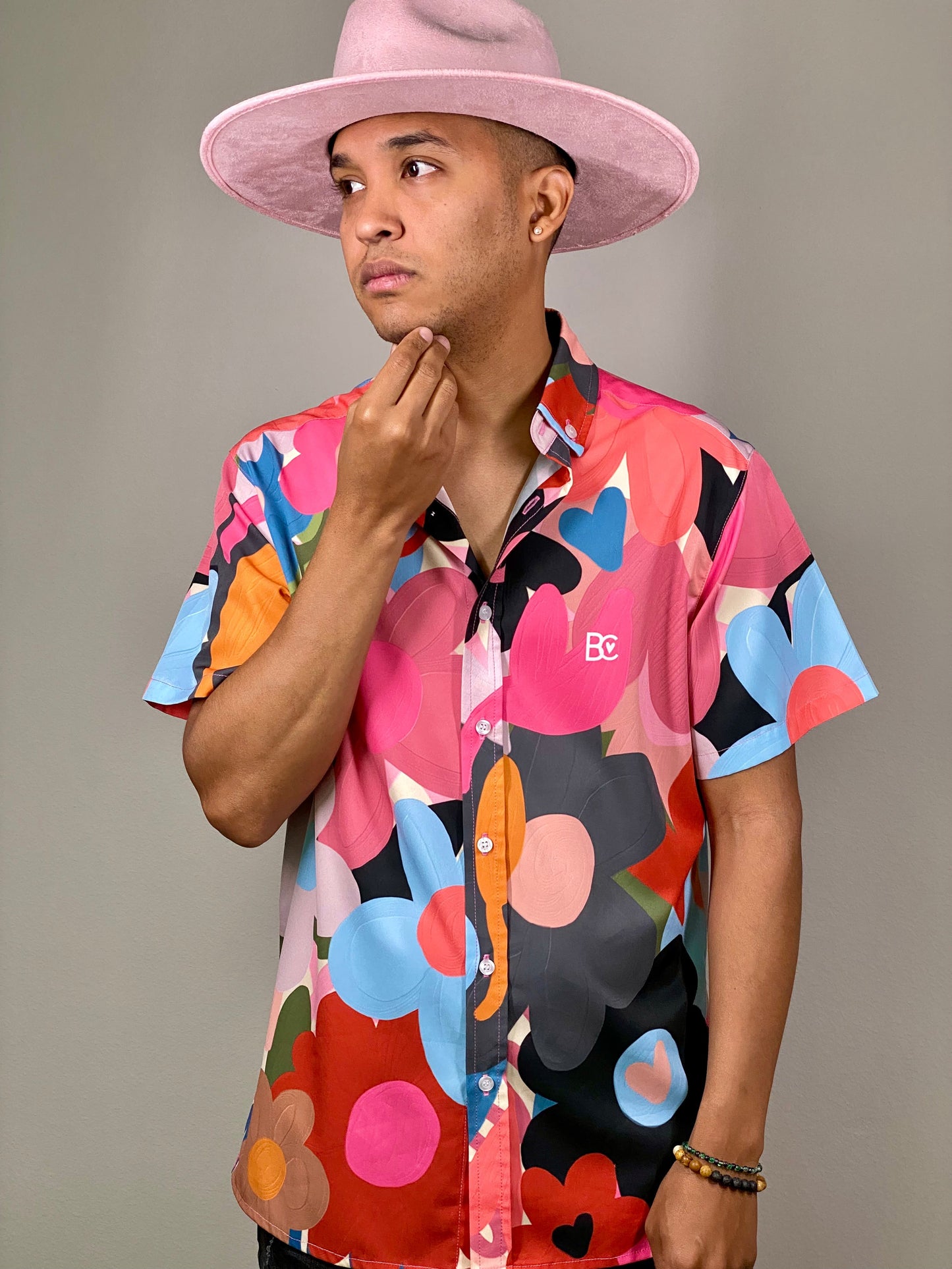 Blanco/Negro II Men Short Sleeve Shirt