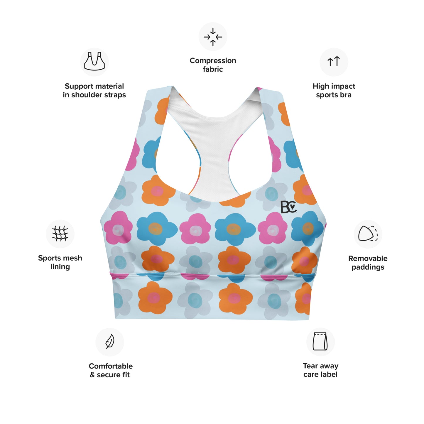 Longline sports bra