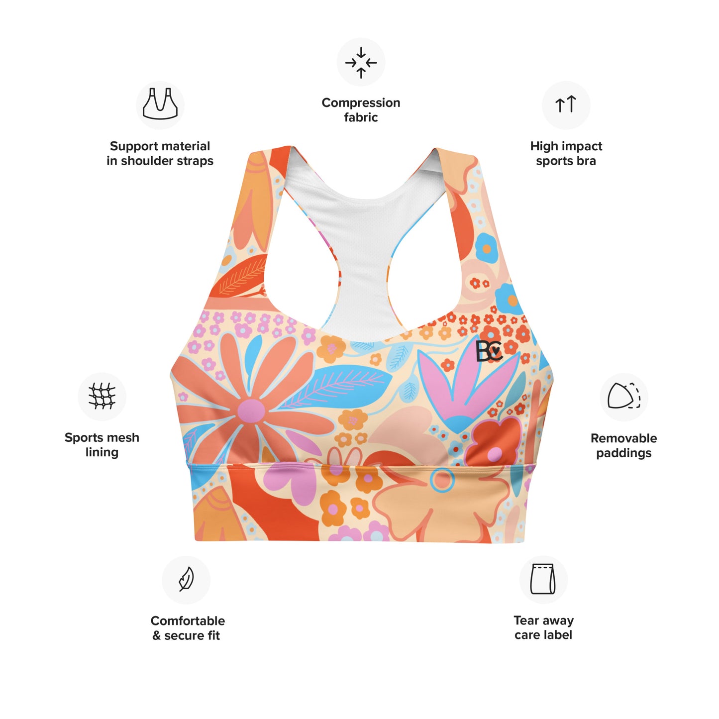 Longline sports bra