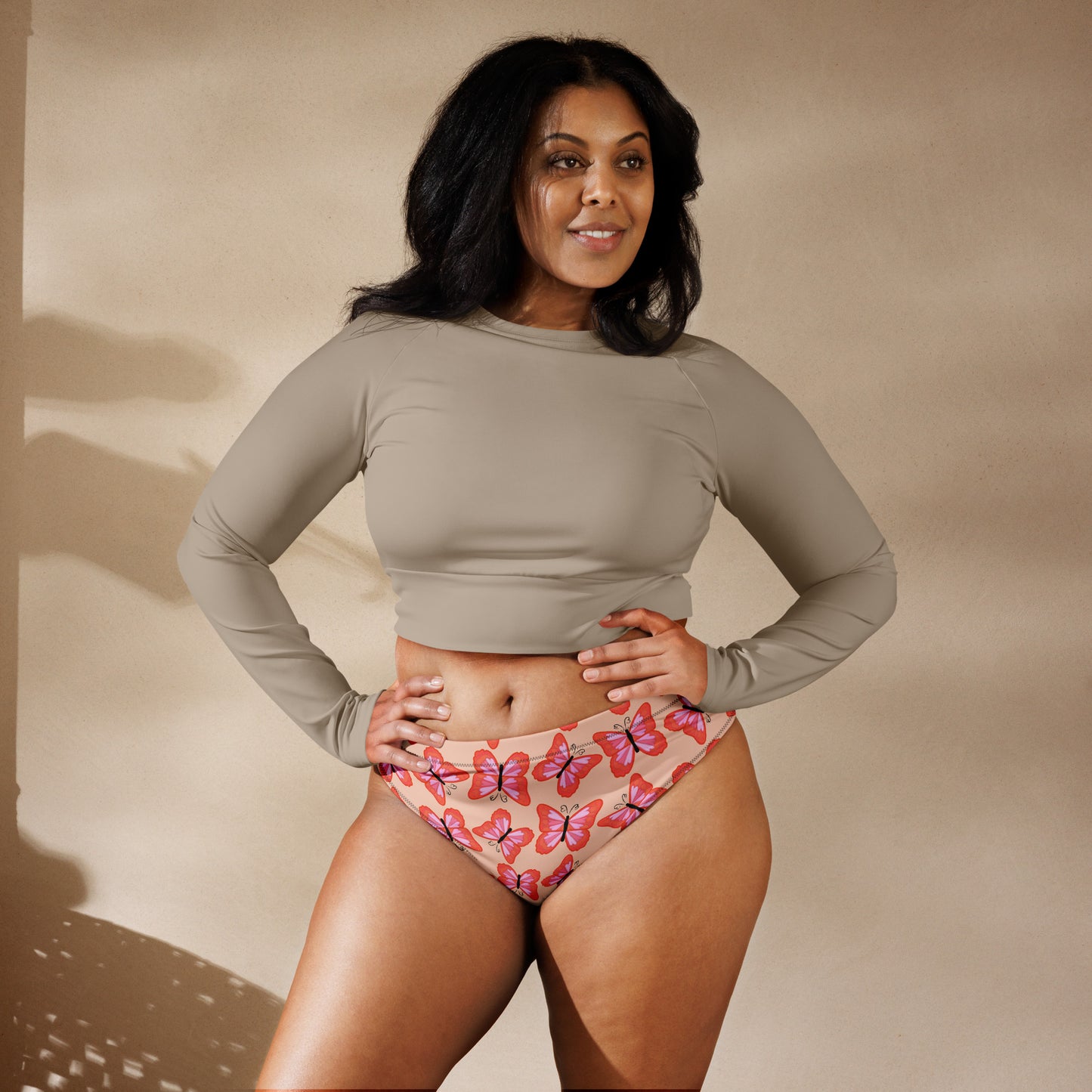 Summer 4 Recycled high-waisted bikini bottom plus
