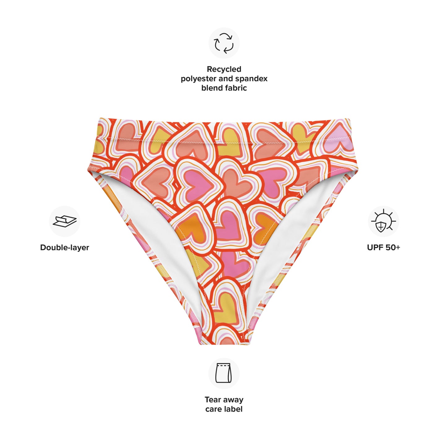 Summer 1 Recycled high-waisted bikini bottom