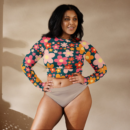 SUMMER 2 Swimwear/Training Long Sleeve Crop Top