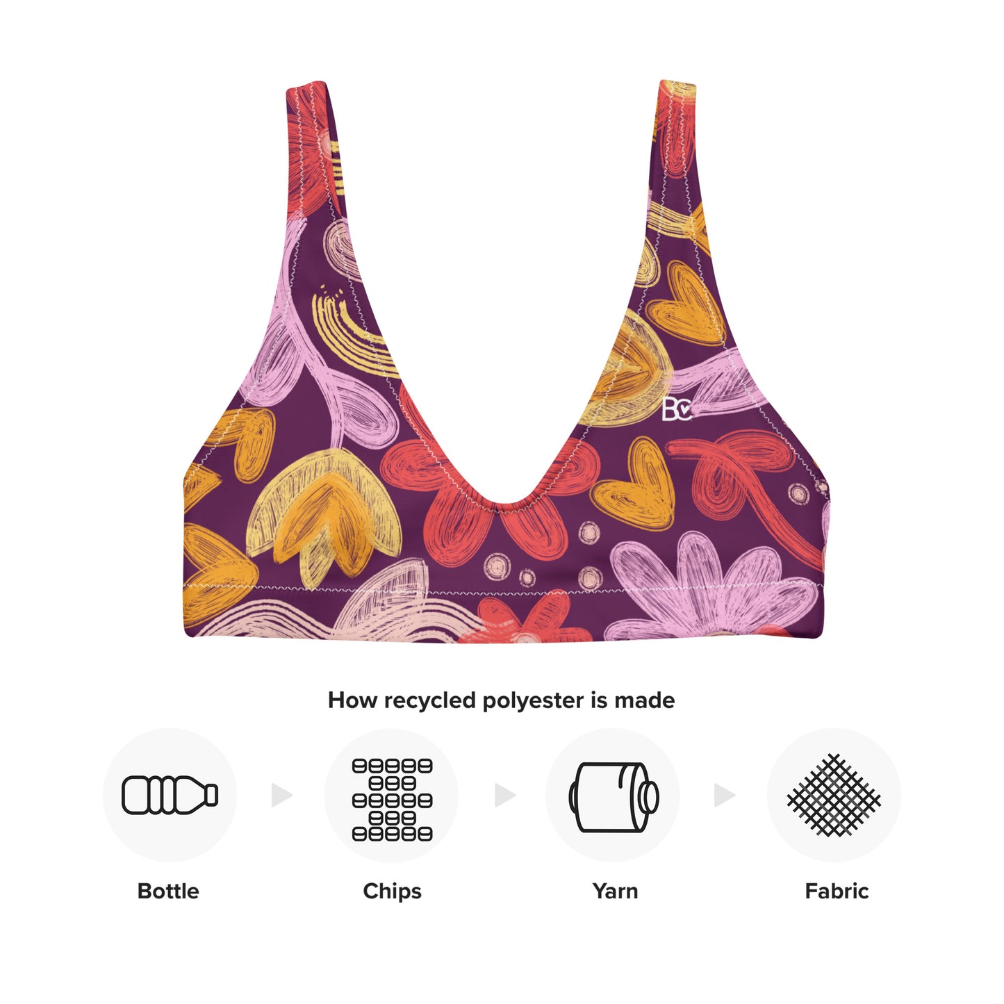 Summer 3 Recycled padded bikini top plus
