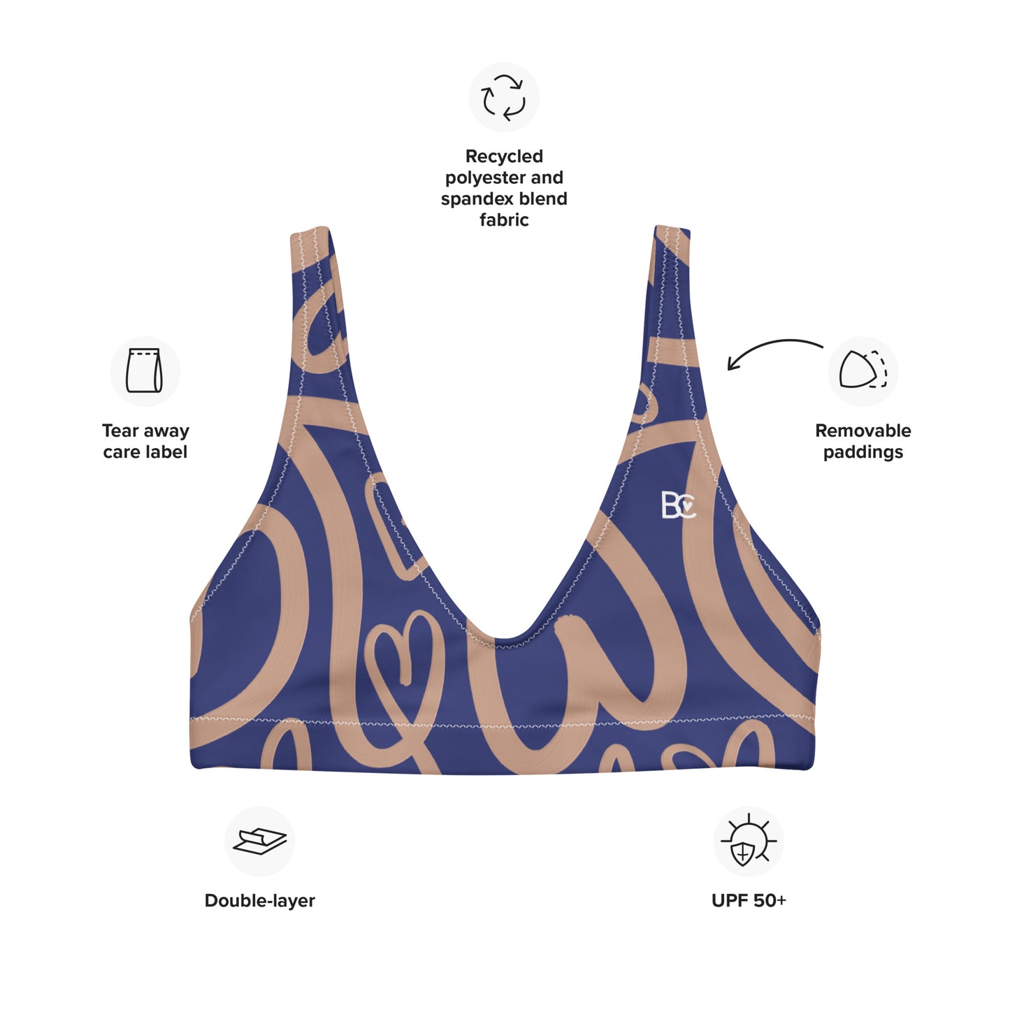 BC Signature Recycled Padded Bikini Top