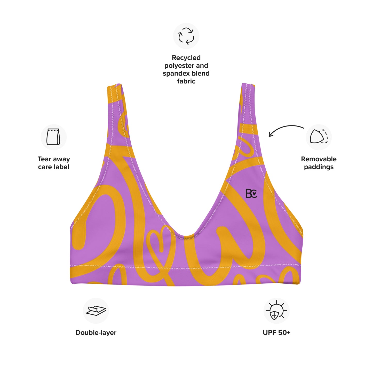 BC Signature Recycled Padded Bikini Top
