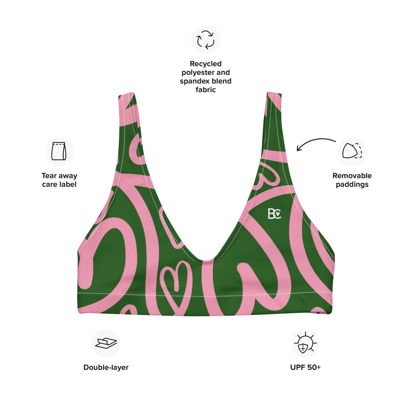 BC Signature Recycled Padded Bikini Top