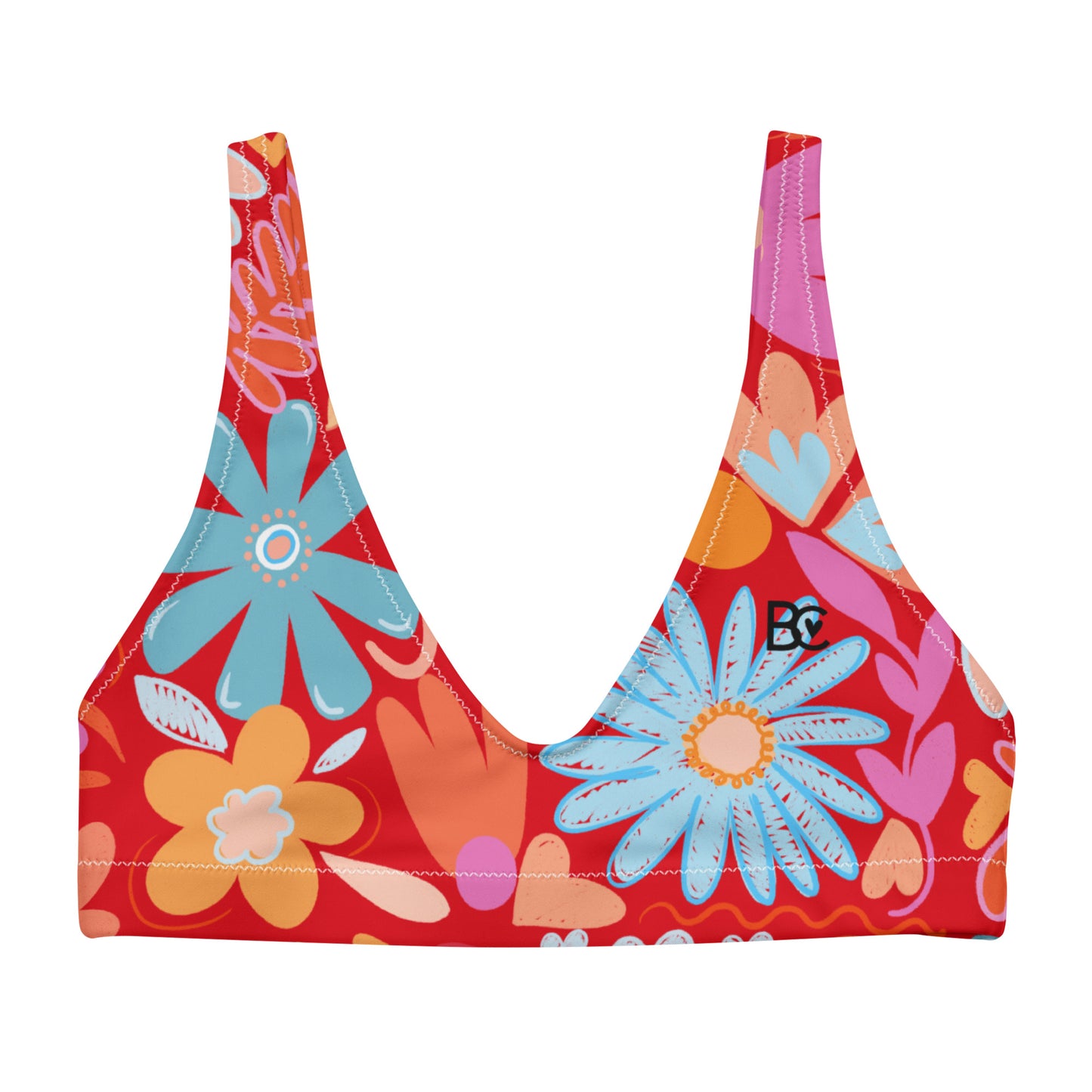Christmas 2023 Recycled Padded Bikini Top/Sport Bra