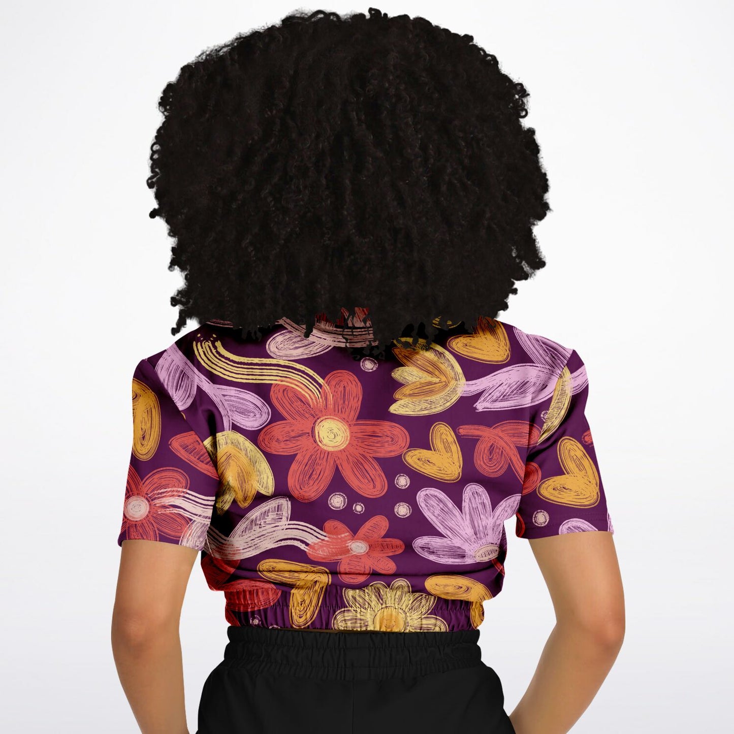 Summer 3 Cropped Short Sleeve Sweatshirt