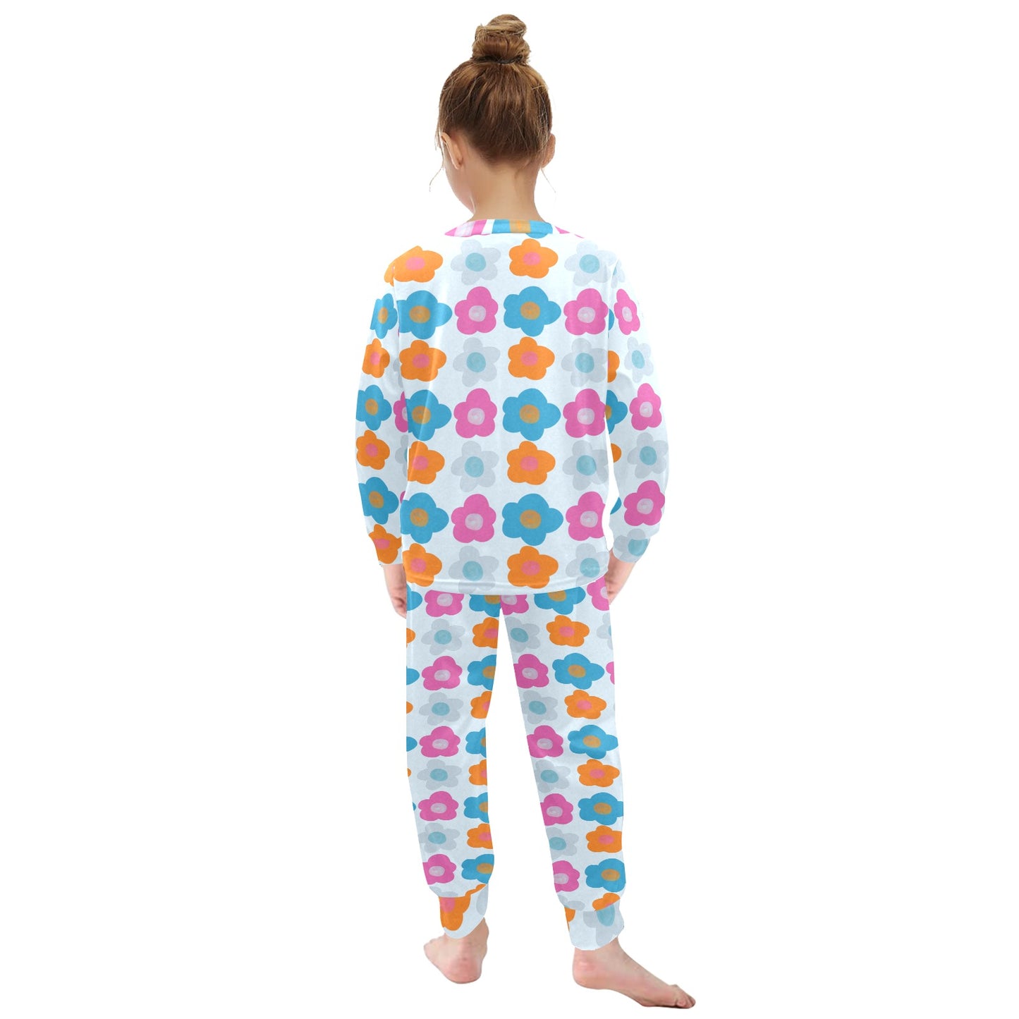 Christmas 2023 Little Girls Crew Neck Long Pajama Set