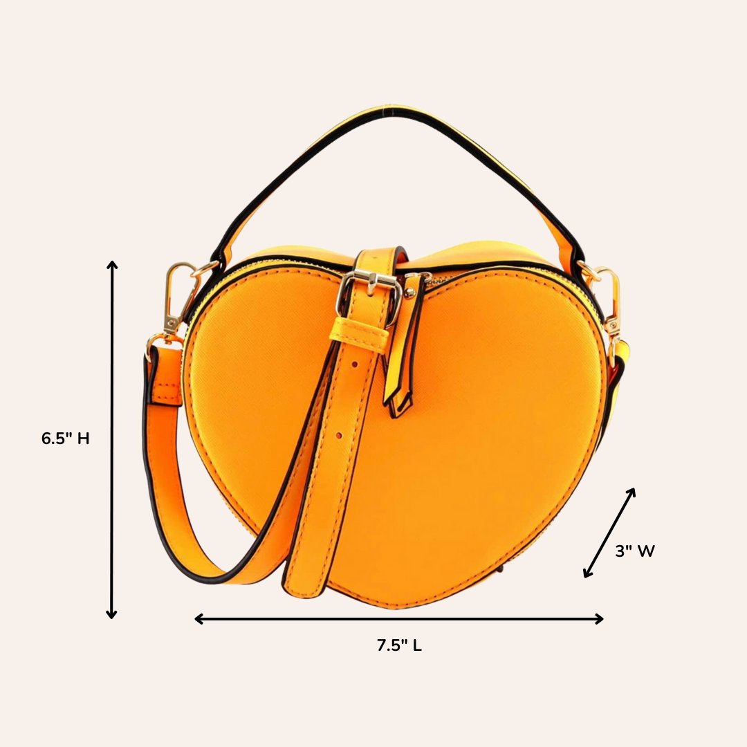 BC Heart Shape Vegan Leather Crossbody Purse