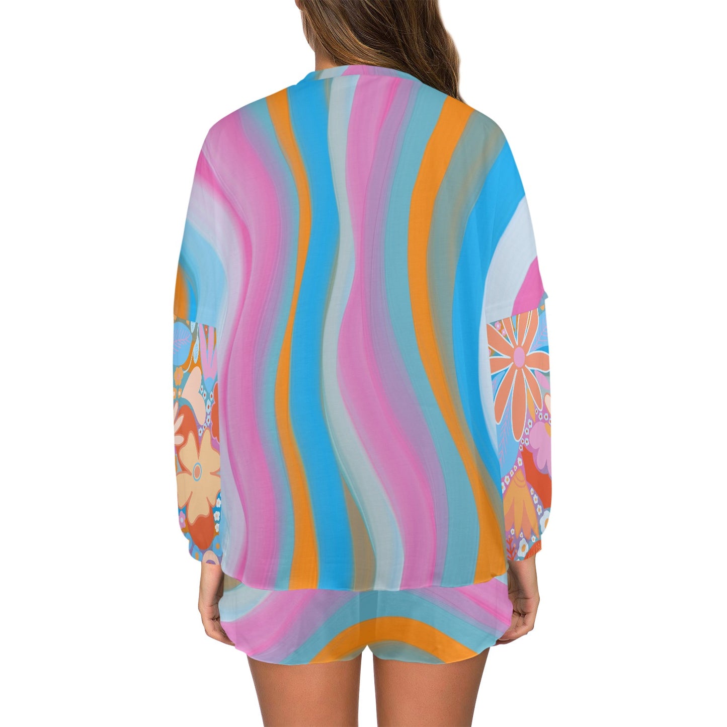 Christmas 2023 Women's Long Sleeve Mid-Length Shorts Pajama Set