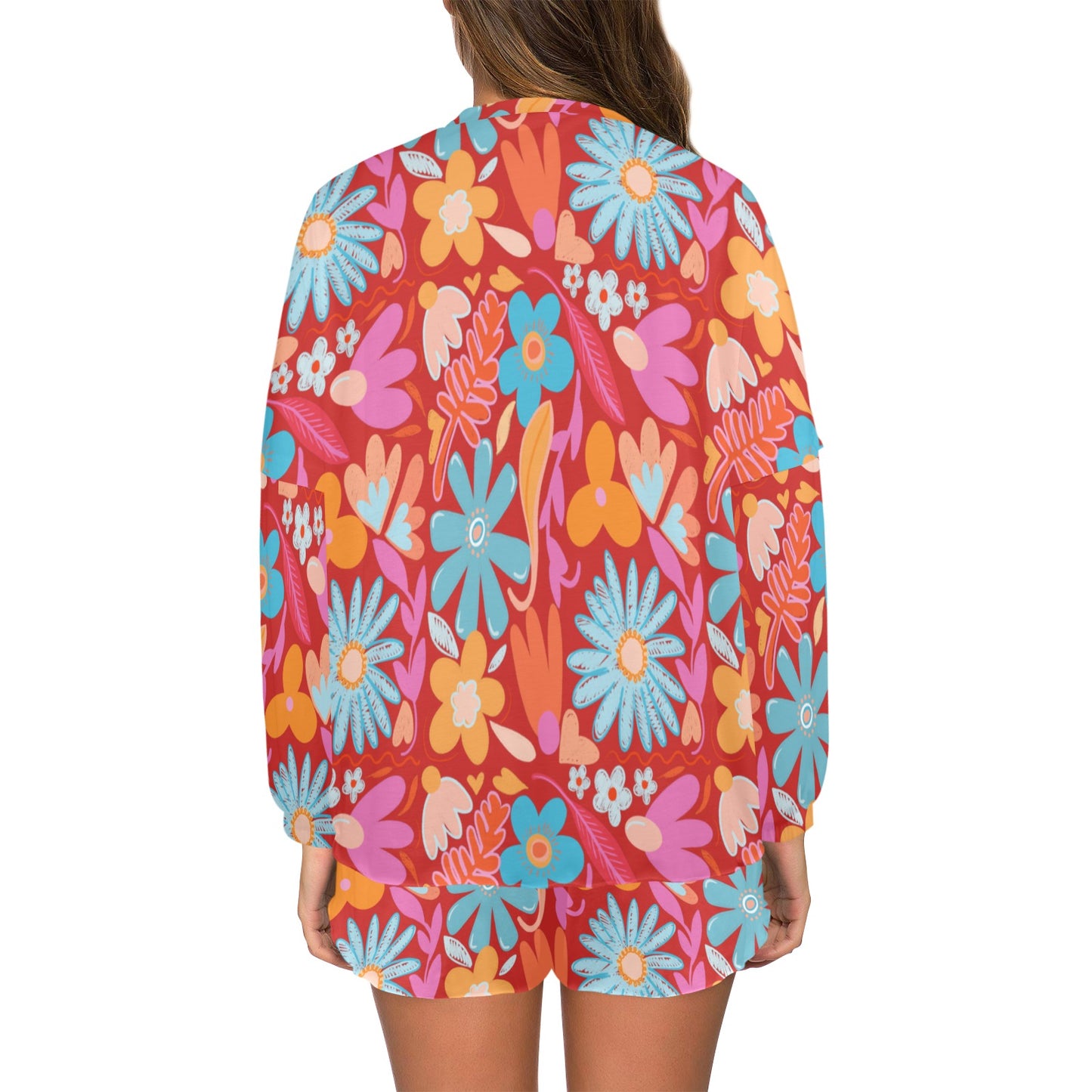 Christmas 2023 Women's Long Sleeve Mid-Length Shorts Pajama Set