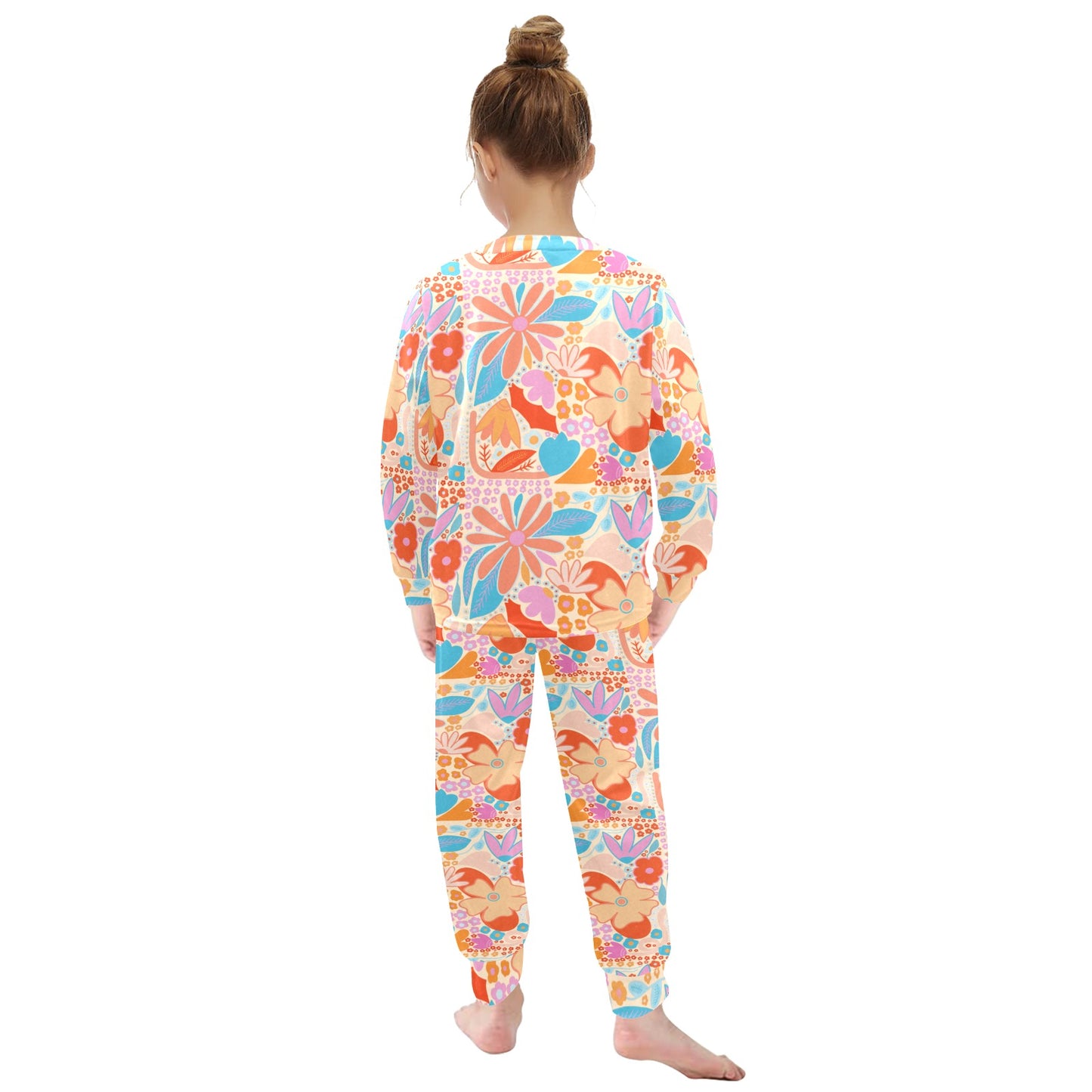 Christmas 2023 Little Girls Crew Neck Long Pajama Set
