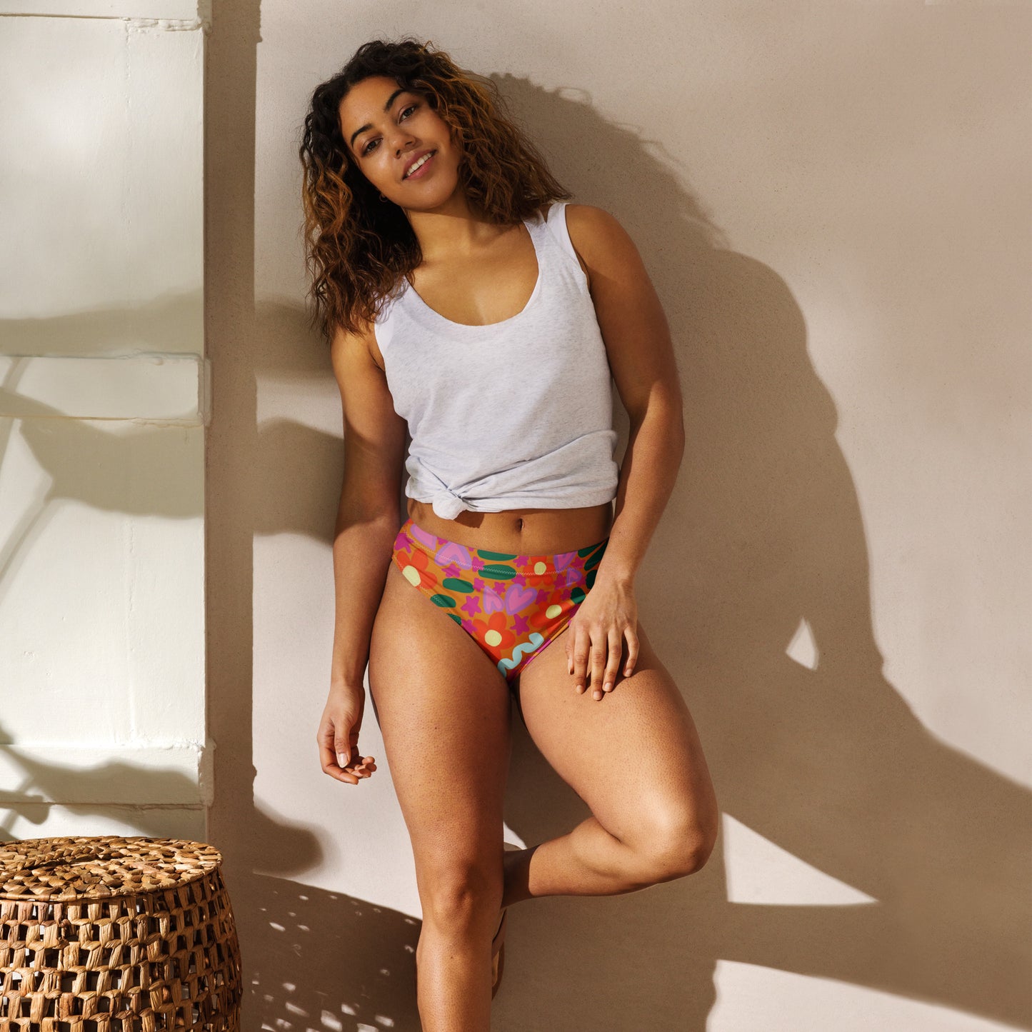Spring 1 Recycled high-waisted bikini bottom
