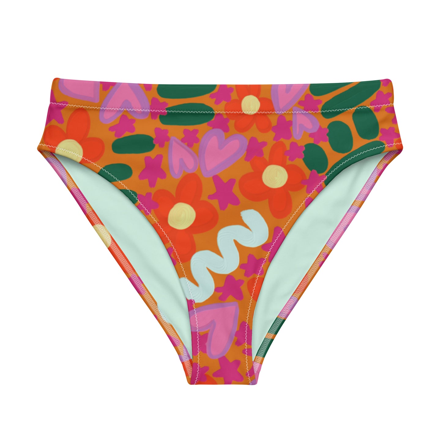 Spring 1 Recycled high-waisted bikini bottom