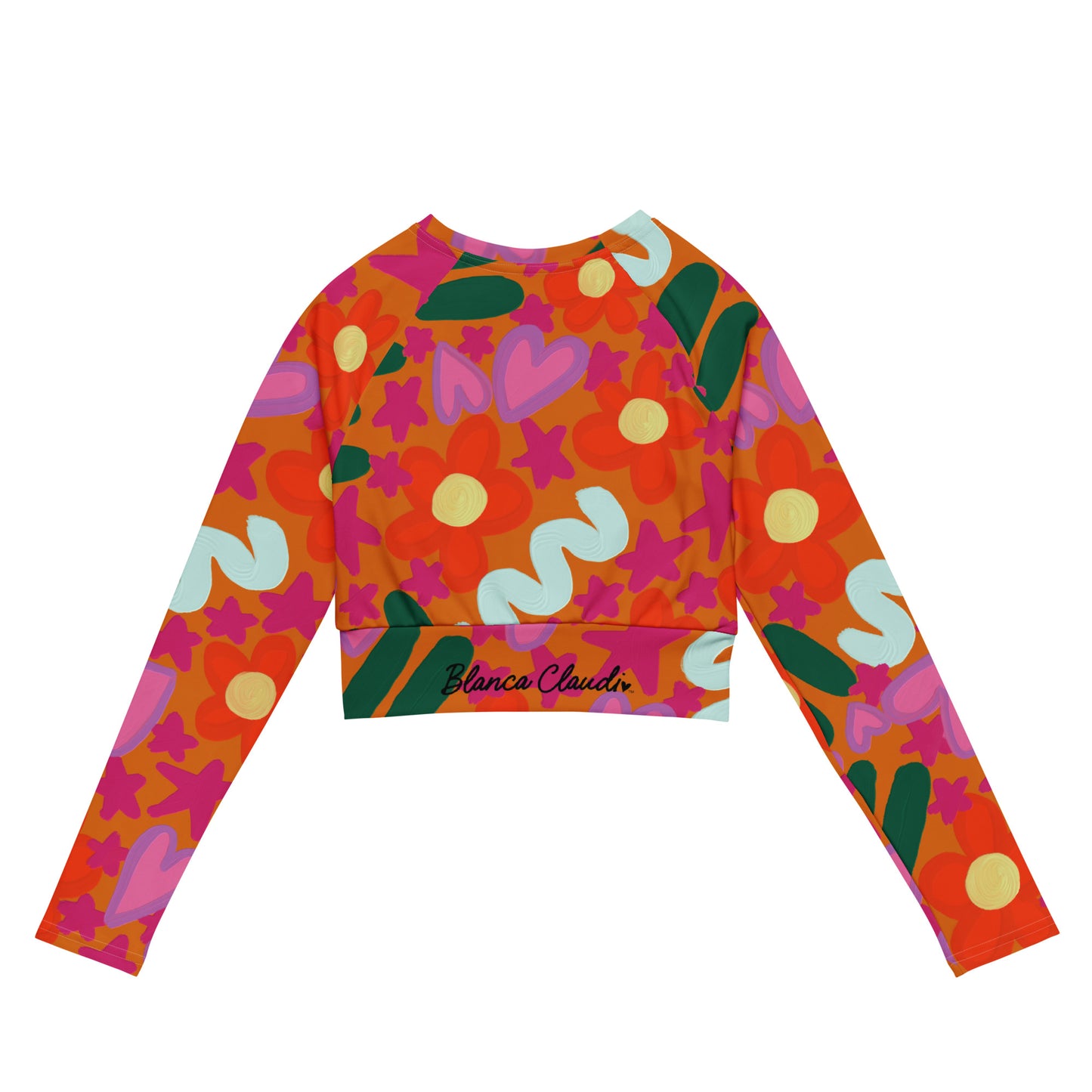 Spring 1 Recycled Swimwear/Training Long-Sleeve Crop Top