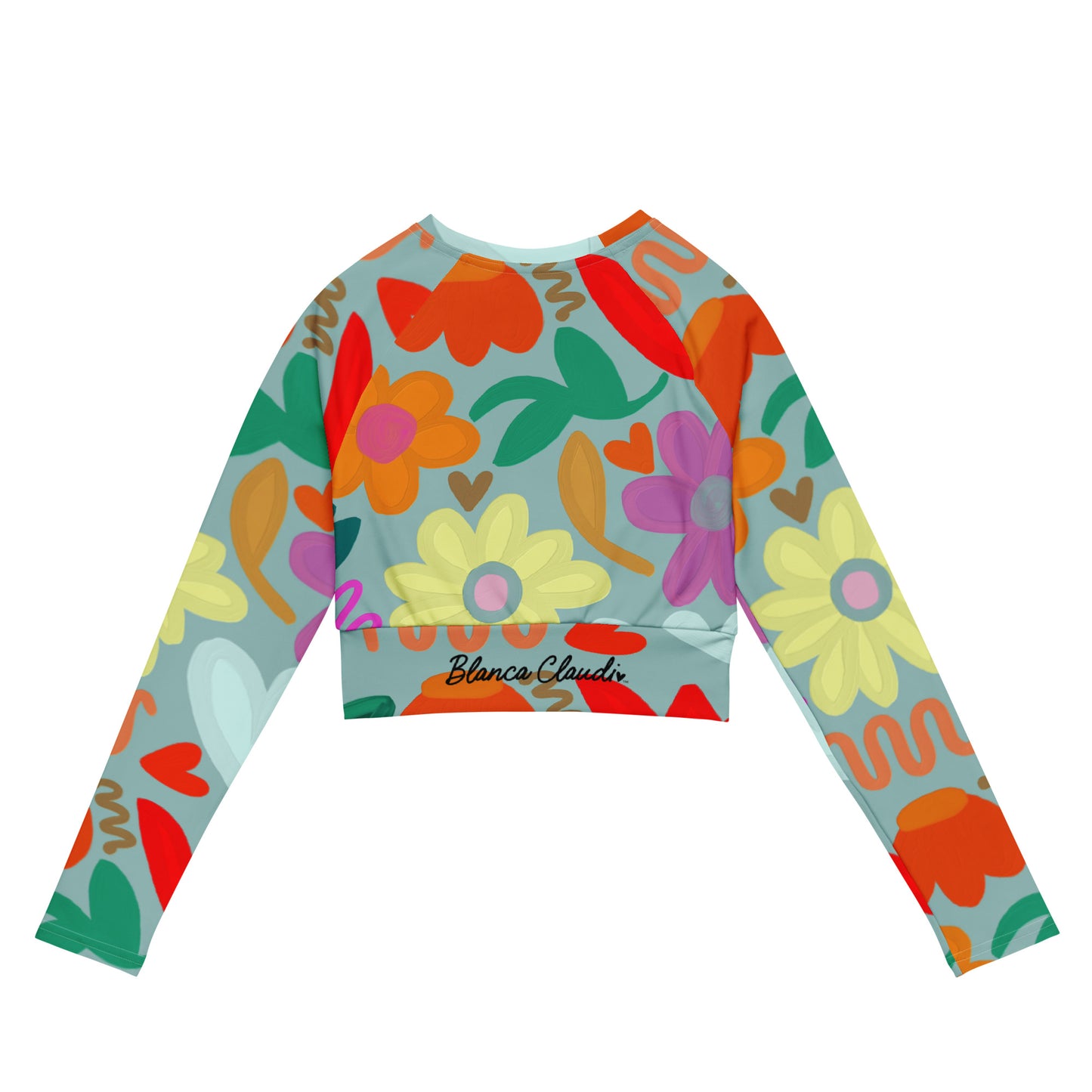 Spring 2 Recycled Swimwear/Training Long-Sleeve Crop Top