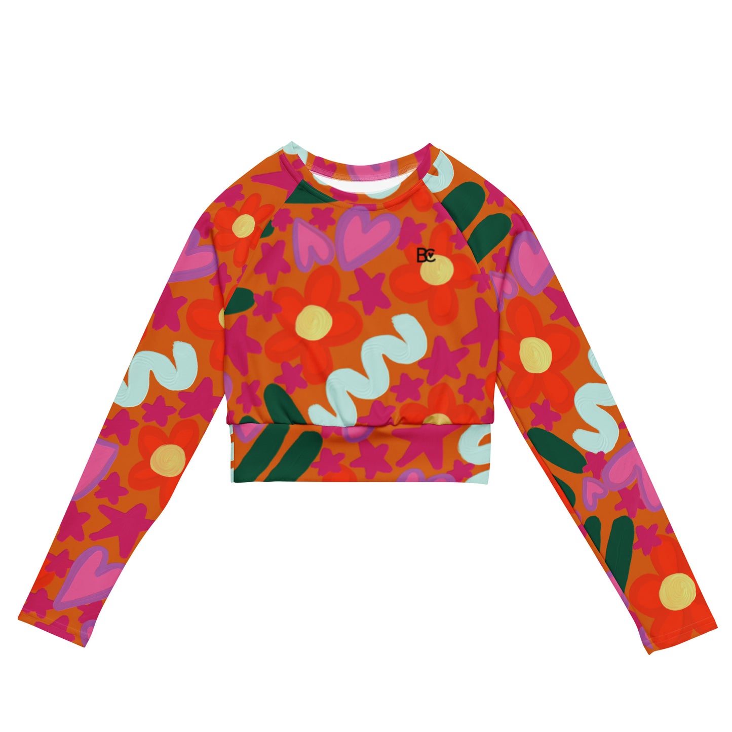 Spring 1 Recycled Swimwear/Training Long-Sleeve Crop Top