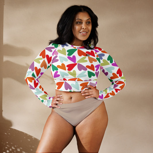 Spring 3 Recycled Swimwear/Training Long-Sleeve Crop Top Plus