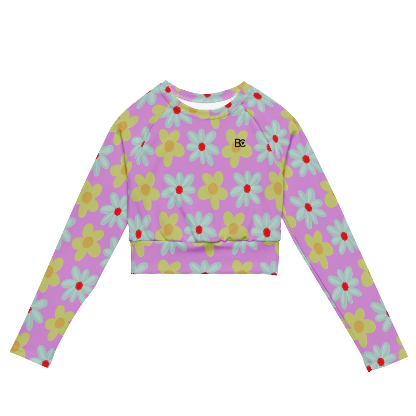 Spring 4 Recycled Swimwear/Training Long-Sleeve Crop Top Plus