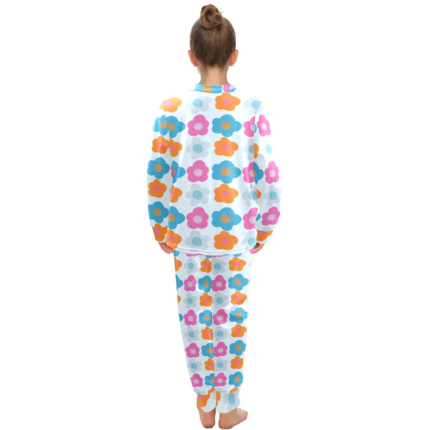 Christmas 2023 Big Girls Crew Neck Long Pajama Set
