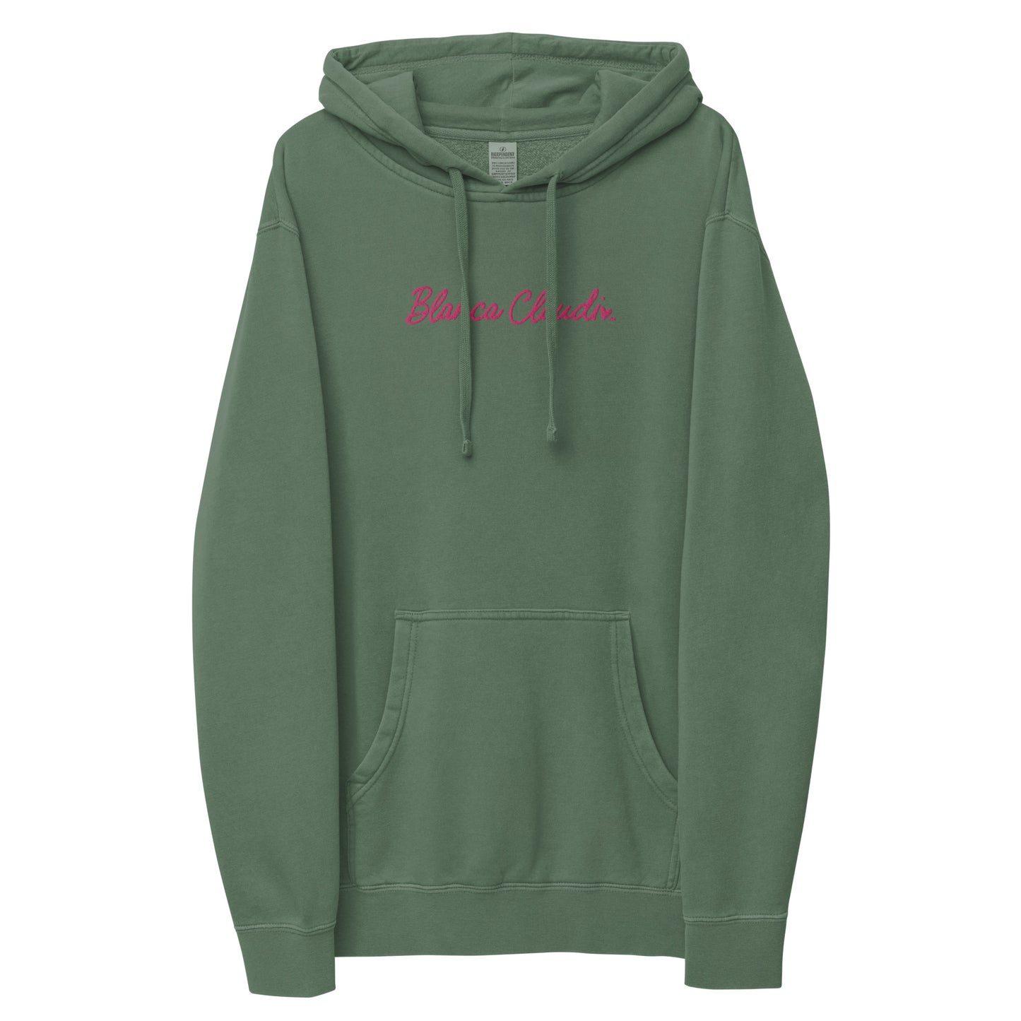 BC Green Embroidered Unisex Pigment-dyed Hoodie