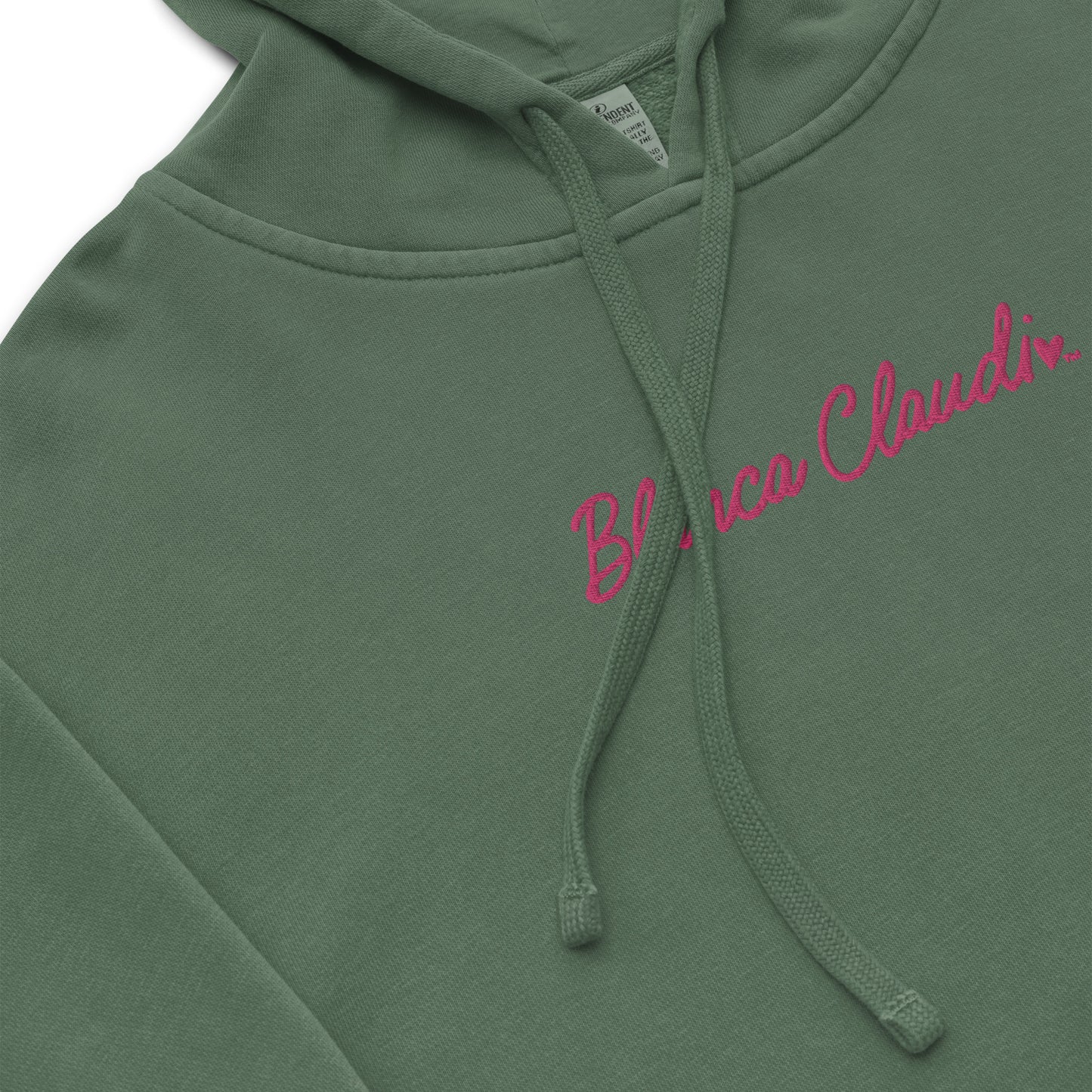 BC Green Embroidered Unisex Pigment-dyed Hoodie