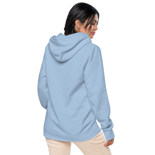 BC Light Blue Embroidered Unisex Pigment-dyed Hoodie