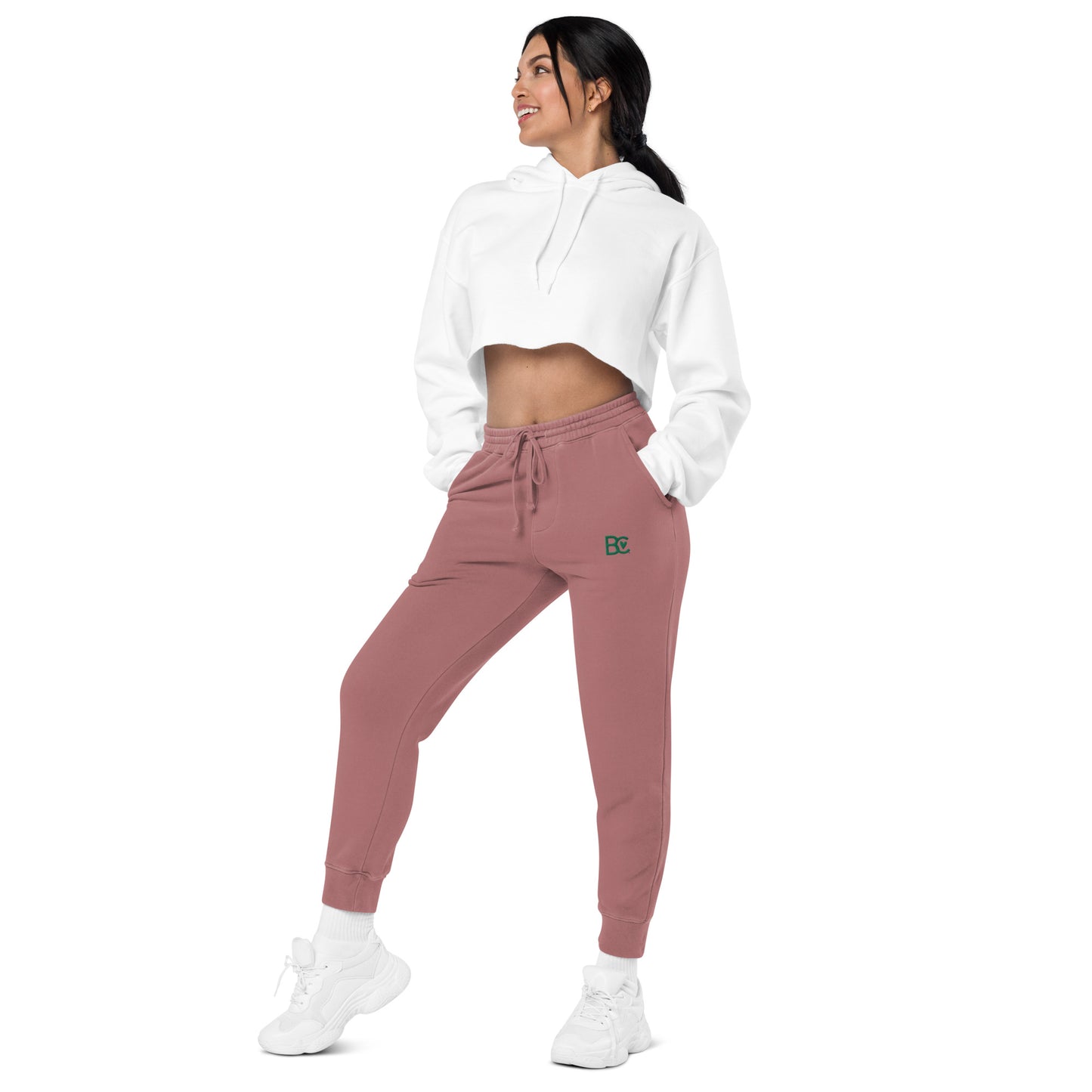 BC Light Wine Embroidered Unisex Pigment-dyed Joggers