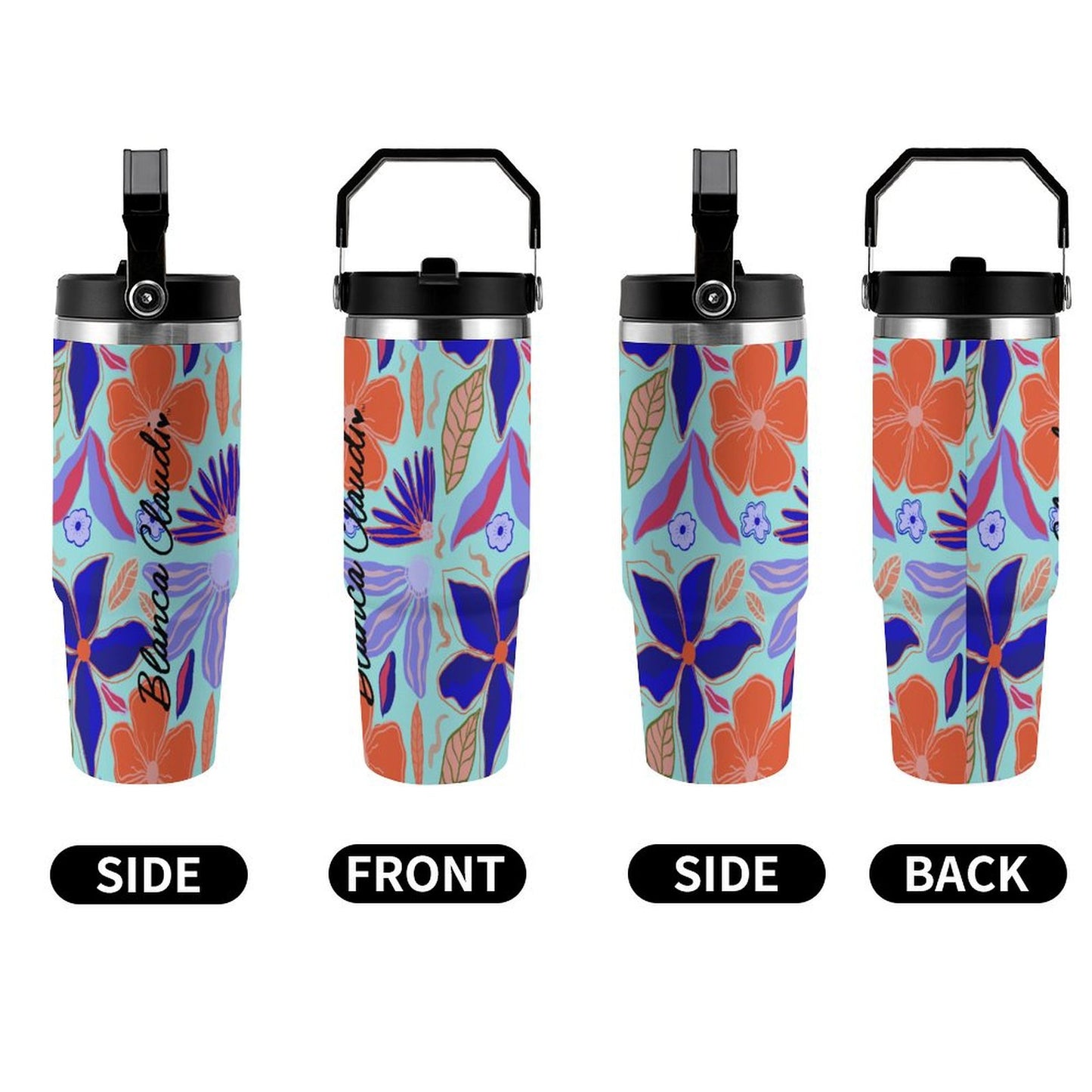 Vaso Térmico Ilustrado con Mango 30 oz