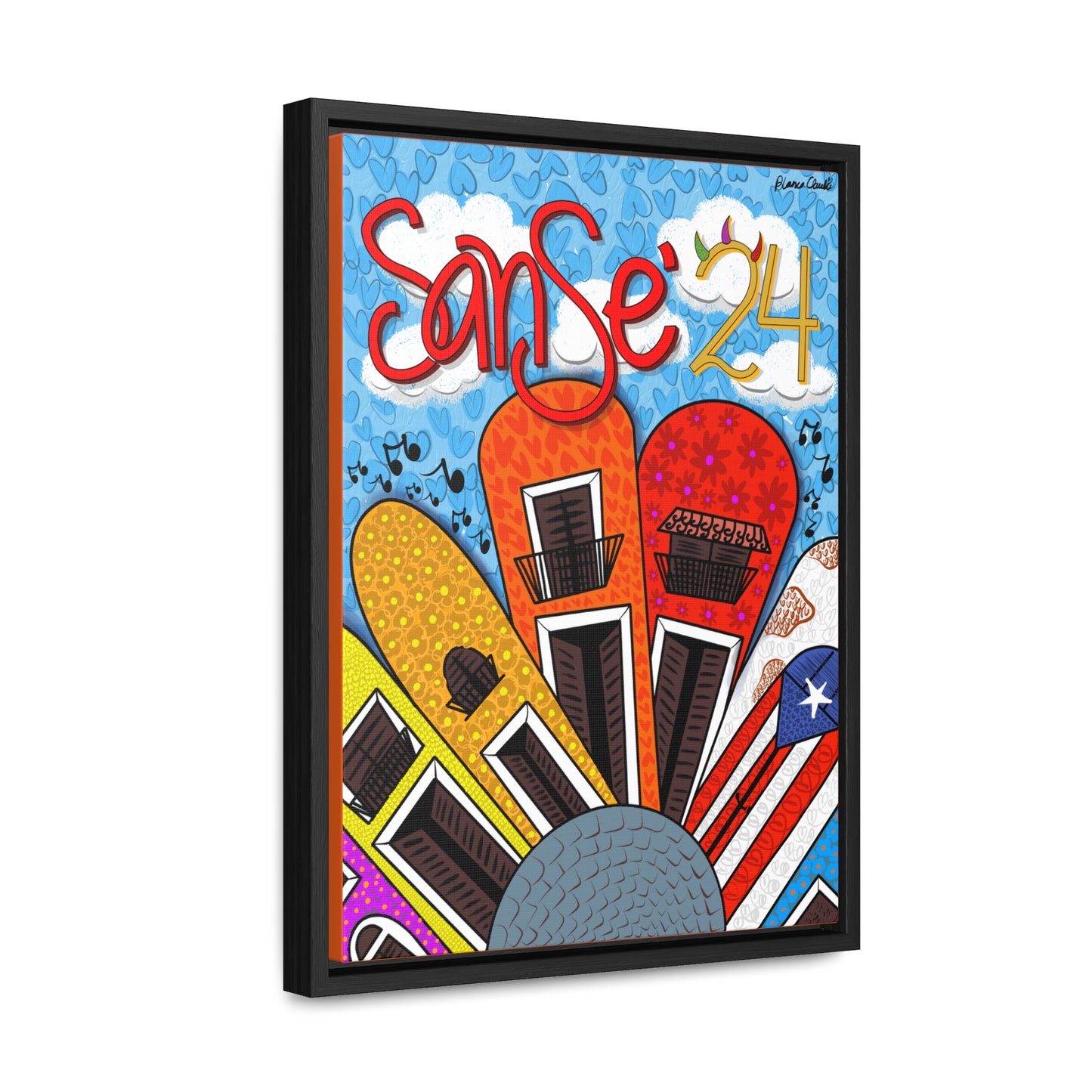 SanSe 24 Poster Yellow Gallery Canvas Wraps, Vertical Frame 12" x 16"
