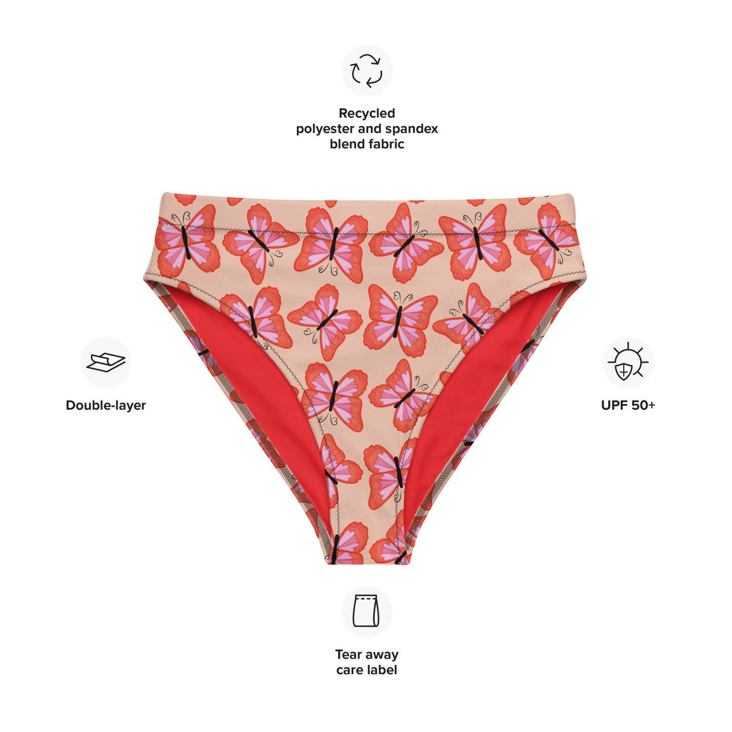 Summer 4 Recycled high-waisted bikini bottom
