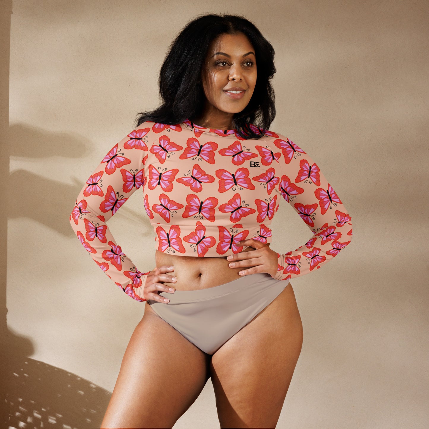 SUMMER 4 Swimwear/Training Long Sleeve Crop Top