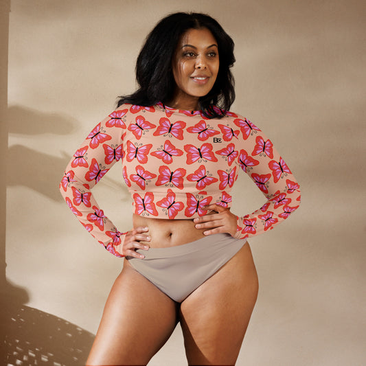 SUMMER 4 Swimwear/Training Long Sleeve Crop Top