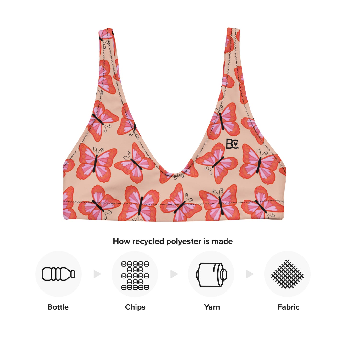 Summer 4 Recycled padded bikini top plus