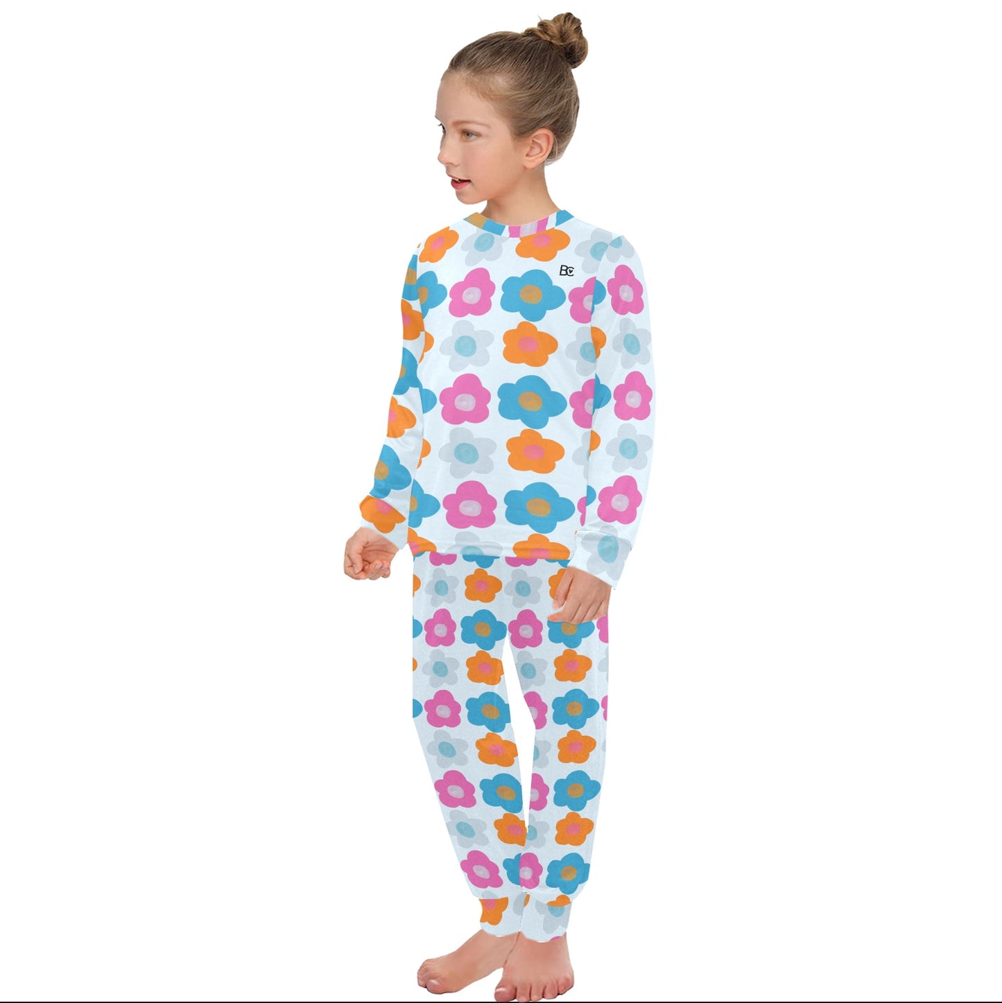 Christmas 2023 Big Girls Crew Neck Long Pajama Set