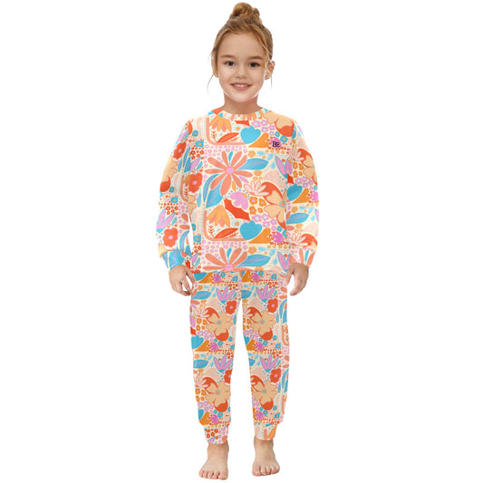 Christmas 2023 Little Girls Crew Neck Long Pajama Set