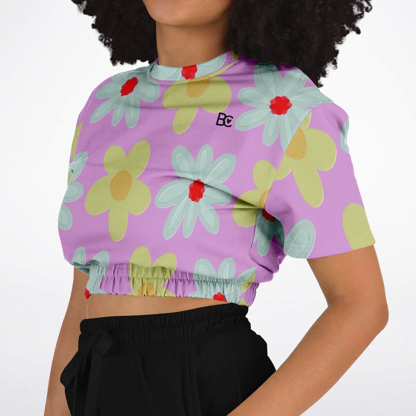 Spring 4 Casual Cropped Short Sleeve Sweatshirt Plus