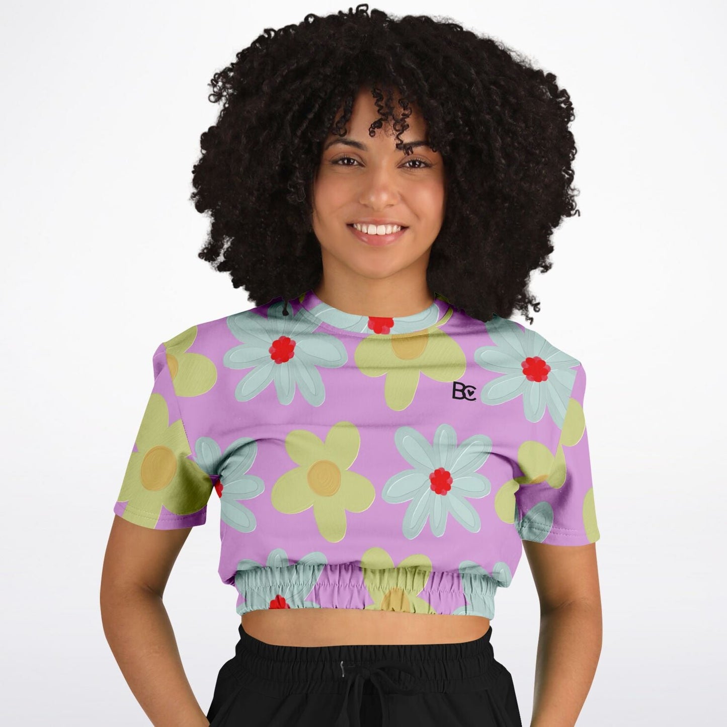 Spring 4 Casual Cropped Short Sleeve Sweatshirt Plus
