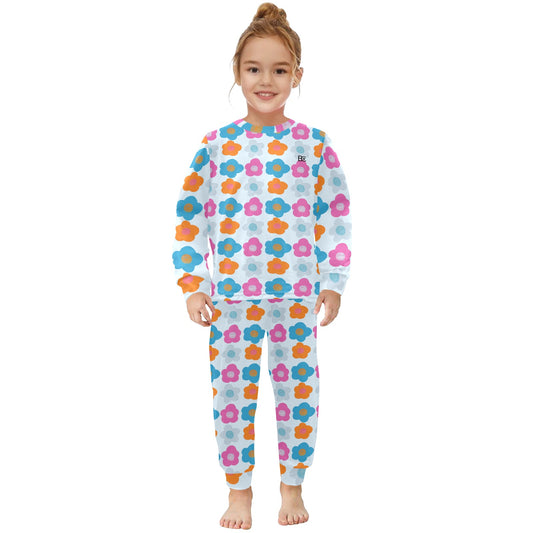 Christmas 2023 Little Girls Crew Neck Long Pajama Set