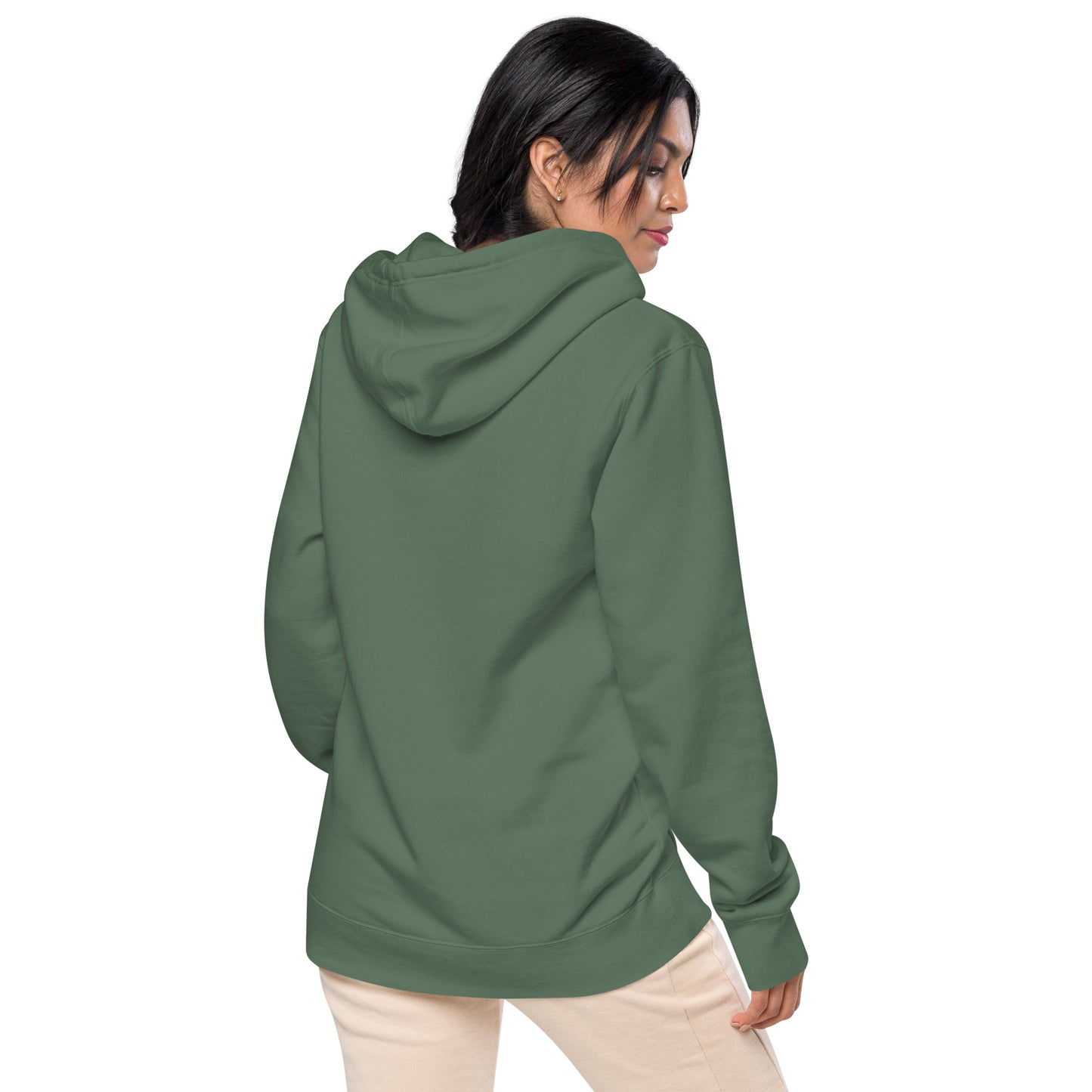 BC Green Embroidered Unisex Pigment-dyed Hoodie