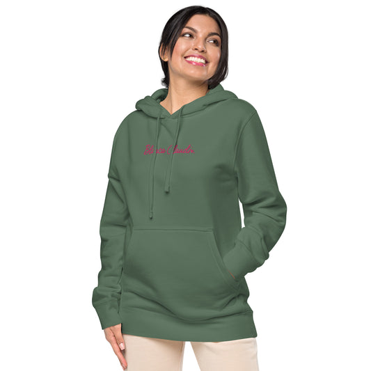 BC Green Embroidered Unisex Pigment-dyed Hoodie