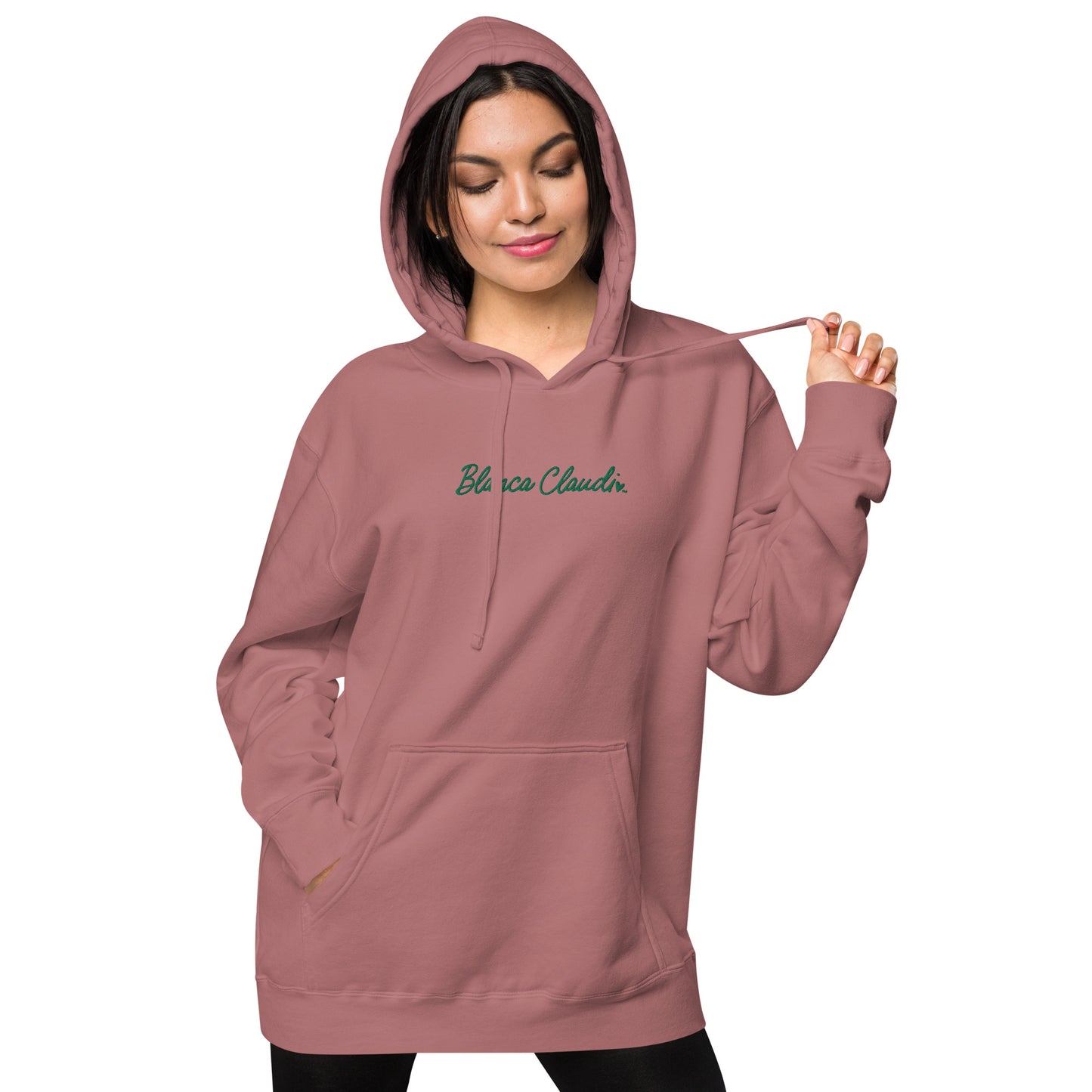 BC Light Wine Embroidered Unisex Pigment-dyed Hoodie