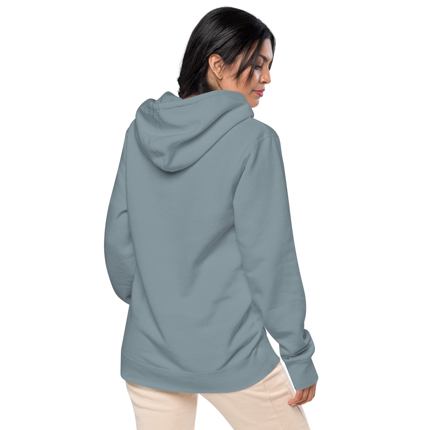 BC Dark Gray Embroidered Unisex Pigment-dyed Hoodie