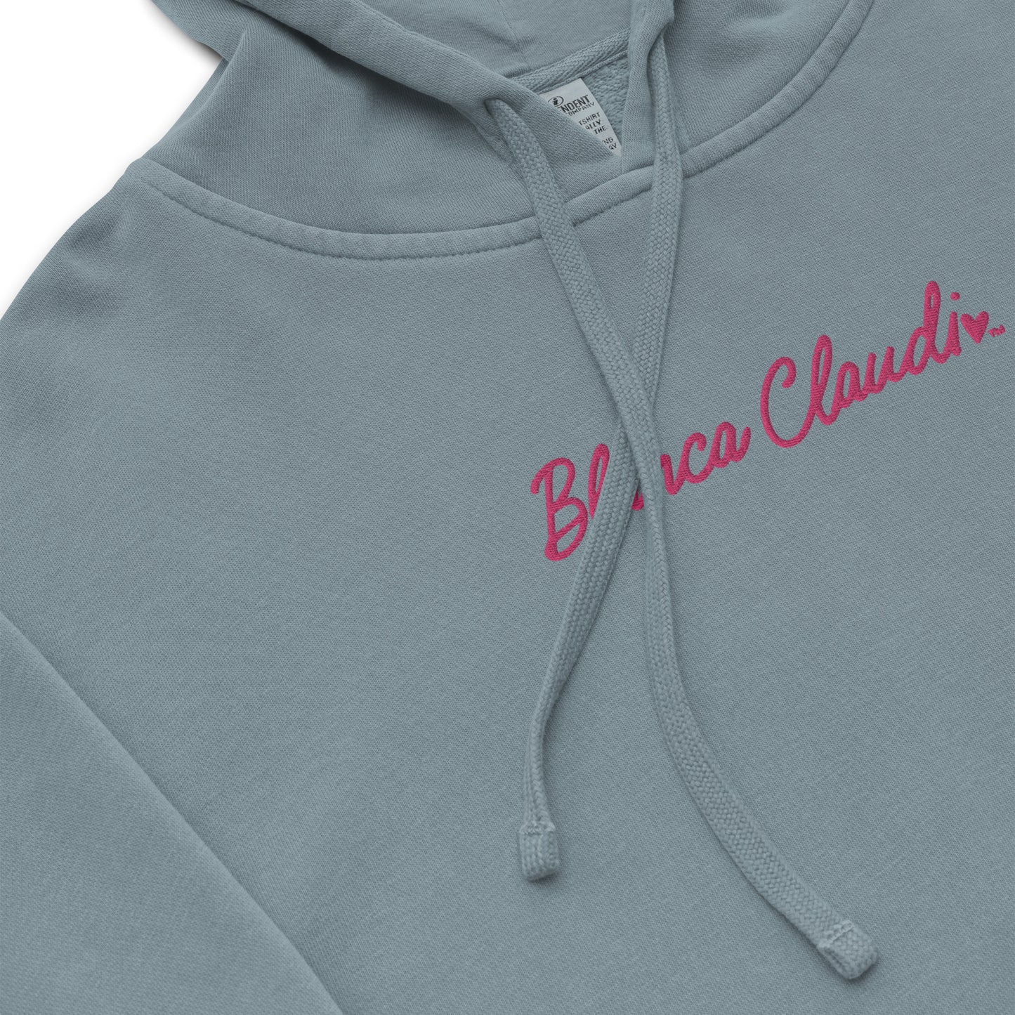 BC Dark Gray Embroidered Unisex Pigment-dyed Hoodie