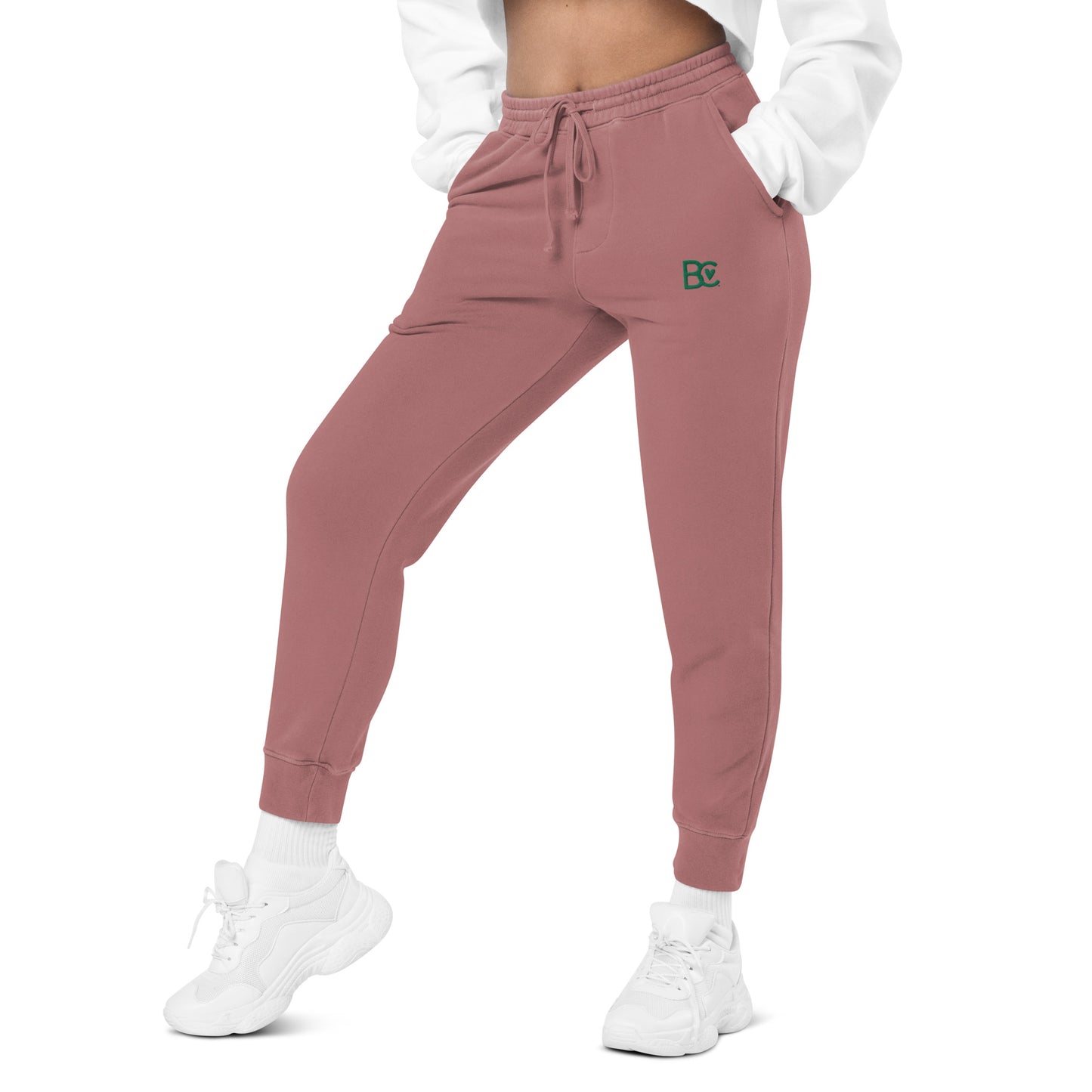 BC Light Wine Embroidered Unisex Pigment-dyed Joggers