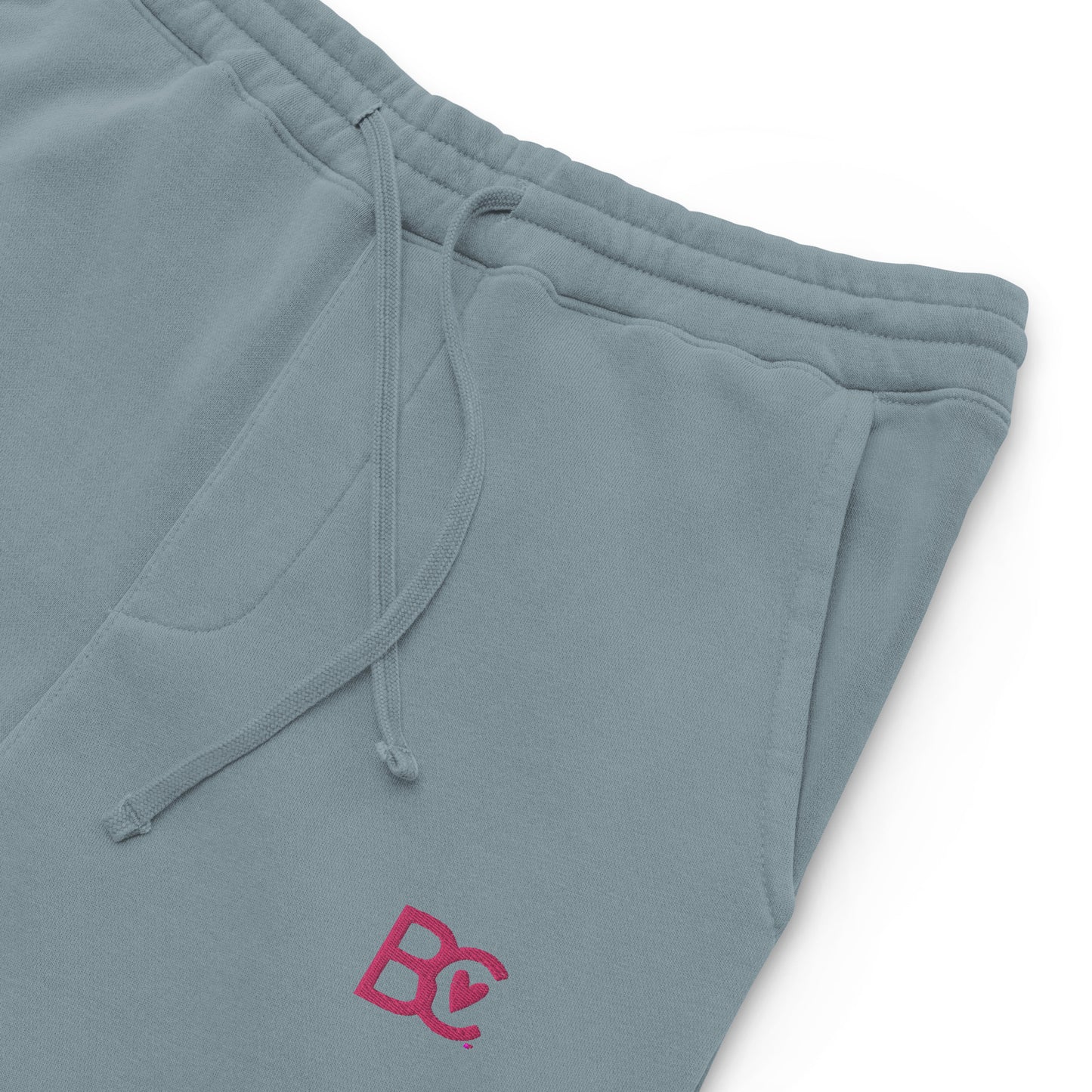 BC Dark Gray Embroidered Unisex Pigment-dyed Joggers